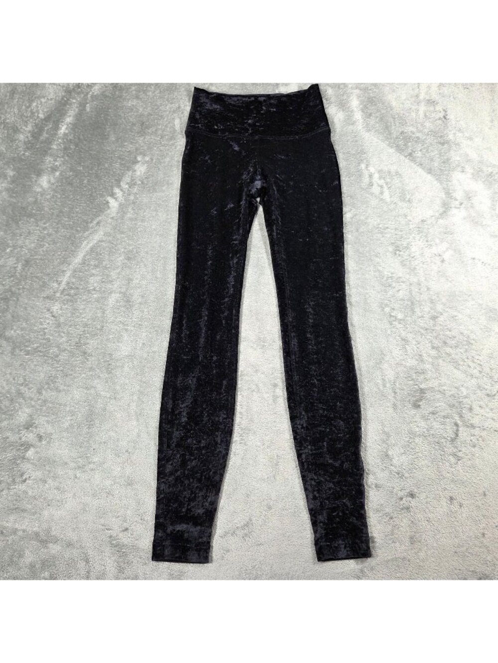 Lululemon Wunder Under Lounge High Rise Tight Crushed Velvet Black Size 4 W5DAVS